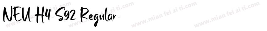NEU-H4-S92 Regular字体转换